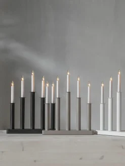 Adventkandelaar Plate van dennen- en berkenhout