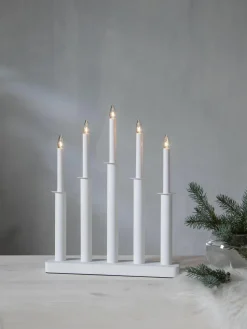 Adventkandelaar Plate van dennen- en berkenhout