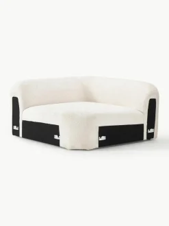 Afgeronde hoekmodule Wolke van teddy-bouclé