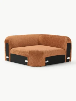Afgeronde hoekmodule Wolke van teddy-bouclé