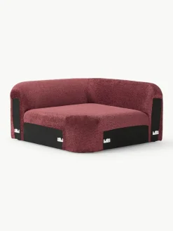Afgeronde hoekmodule Wolke van teddy-bouclé