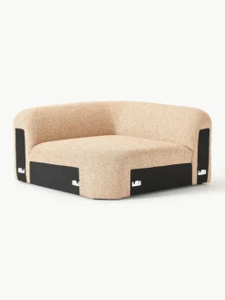 Afgeronde hoekmodule Wolke van bouclé