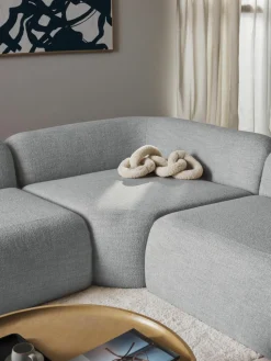 Afgeronde hoekmodule Wolke van bouclé