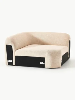 Afgeronde hoekmodule Wolke van bouclé