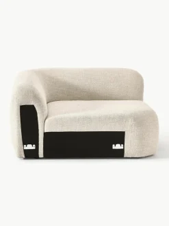 Afgeronde hoekmodule Wolke van bouclé