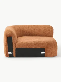 Afgeronde hoekmodule Wolke van teddy-bouclé