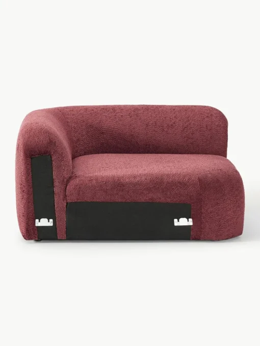 Afgeronde hoekmodule Wolke van teddy-bouclé