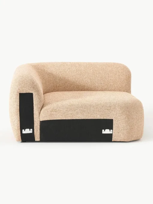 Afgeronde hoekmodule Wolke van bouclé