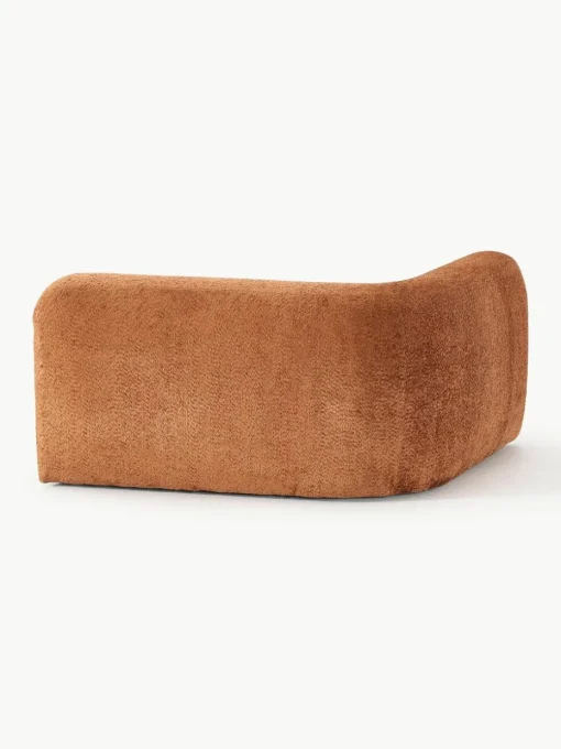 Afgeronde hoekmodule Wolke van teddy-bouclé