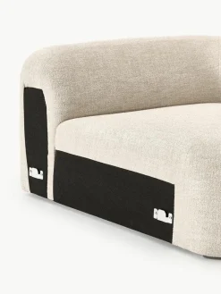 Afgeronde hoekmodule Wolke van bouclé