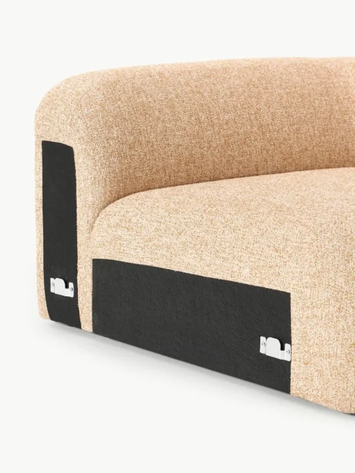 Afgeronde hoekmodule Wolke van bouclé