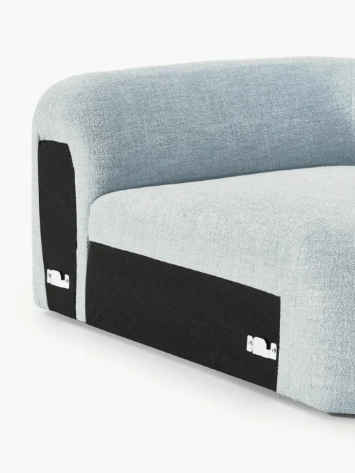 Afgeronde hoekmodule Wolke van bouclé