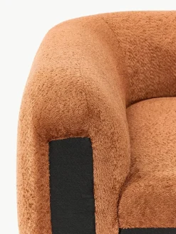 Afgeronde hoekmodule Wolke van teddy-bouclé