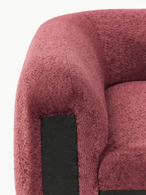 Afgeronde hoekmodule Wolke van teddy-bouclé