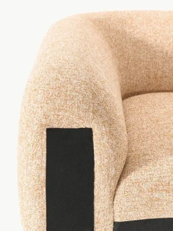 Afgeronde hoekmodule Wolke van bouclé