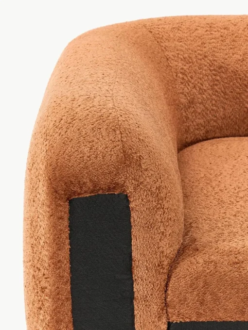 Afgeronde hoekmodule Wolke van teddy-bouclé