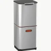 Afvalbak Totem met aparte recycling unit, 2 x 20 L