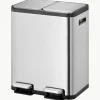 Afvalemmer EcoCasa met pedaalfunctie, 2x 30 L