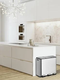 Afvalemmer EcoCasa met pedaalfunctie, 3x 15 L