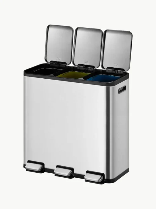 Afvalemmer EcoCasa met pedaalfunctie, 3x 15 L