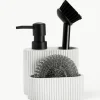 Afwasmiddeldispenser Poly met spons, set van 3