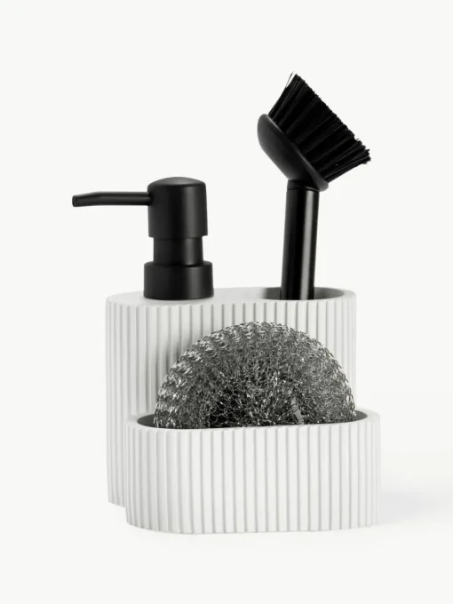 Afwasmiddeldispenser Poly met spons, set van 3