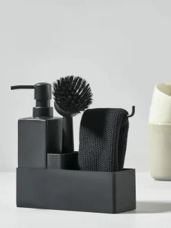 Afwasmiddeldispenser Zone Denmark met afwasborstel, set van 3