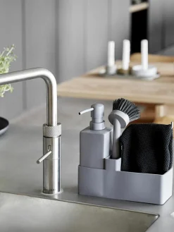 Afwasmiddeldispenser Zone Denmark met afwasborstel, set van 3