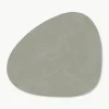 Asymmetrische leren placemats Curve, 4 stuks