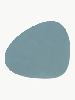 Asymmetrische leren placemats Curve, 4 stuks