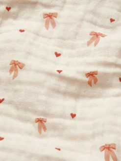 Babydekentje Bows van biokatoen