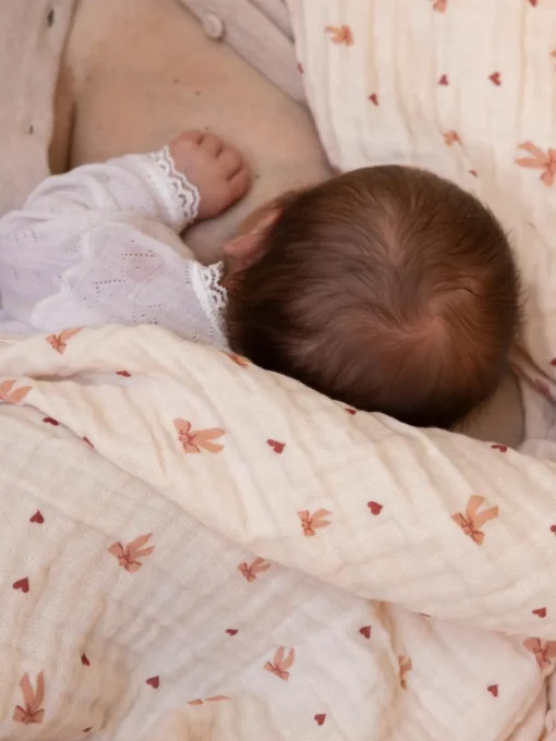 Babydekentje Bows van biokatoen