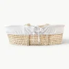 Babymand Moses met matras en katoenen hoes, set van 3