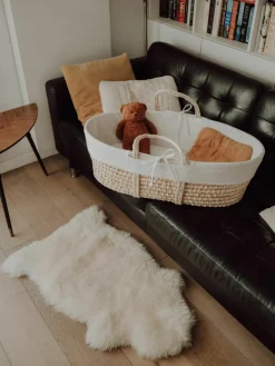Babymand Moses met matras en katoenen hoes, set van 3
