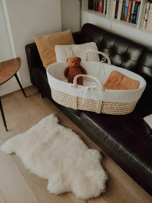 Babymand Moses met matras en katoenen hoes, set van 3