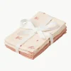 Babymousseline doekjes Bows van biokatoen, set van 4