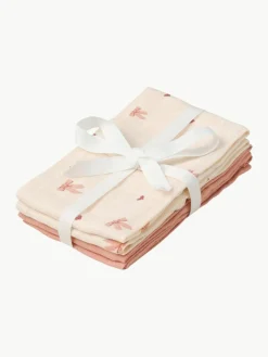 Babymousseline doekjes Bows van biokatoen, set van 4