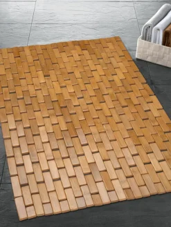 Badmat Palito van bamboehout, antislip