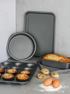 Bakvormen KitchenCraft met antiaanbaklaag, set van 4