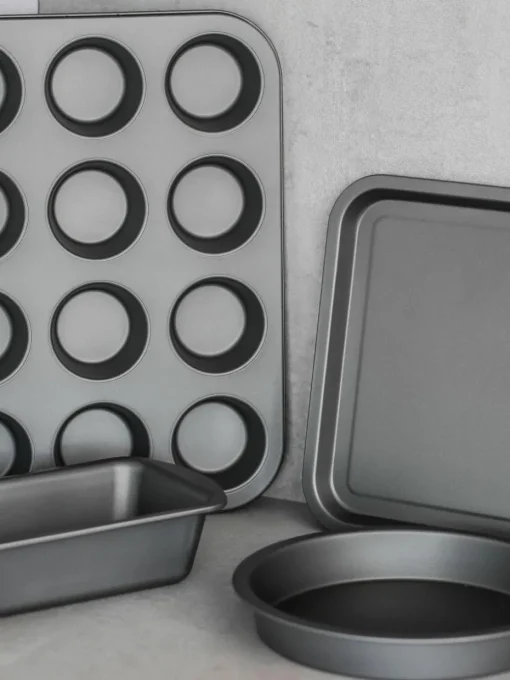 Bakvormen KitchenCraft met antiaanbaklaag, set van 4