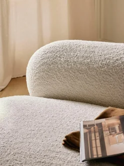 Bank Alba (3-zits) uit teddy bouclé