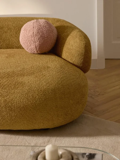 Bank Alba (3-zits) uit teddy bouclé