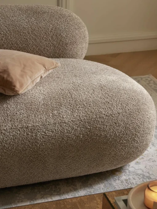 Bank Alba (3-zits) uit teddy bouclé