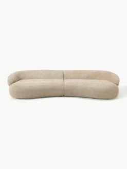 Bank Alba (4-zits) uit teddy-bouclé