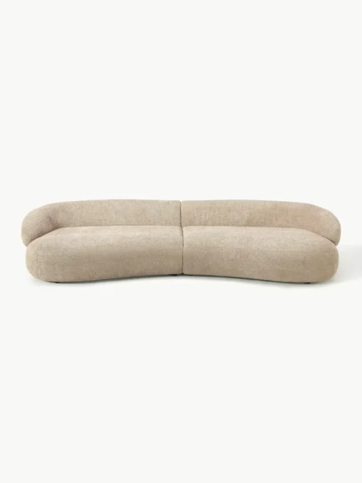 Bank Alba (4-zits) uit teddy-bouclé