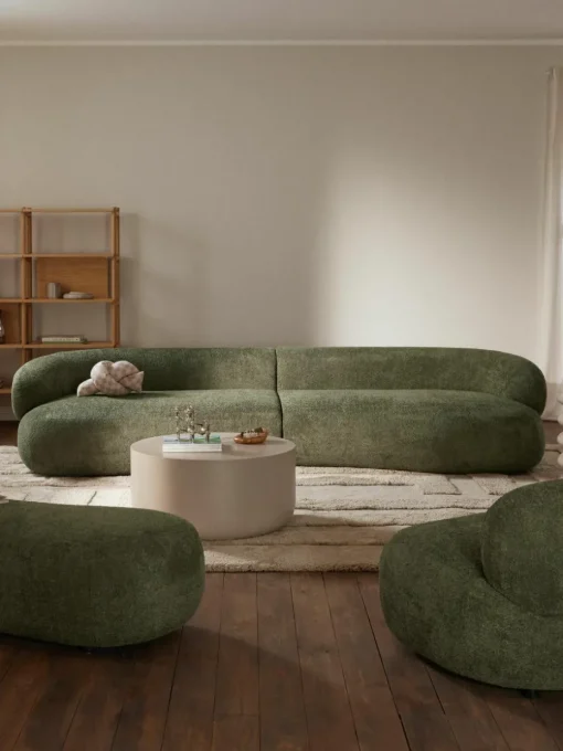 Bank Alba (4-zits) uit teddy-bouclé