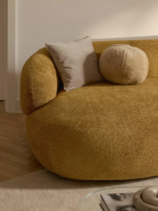 Bank Alba (4-zits) uit teddy-bouclé