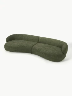 Bank Alba (4-zits) uit teddy-bouclé
