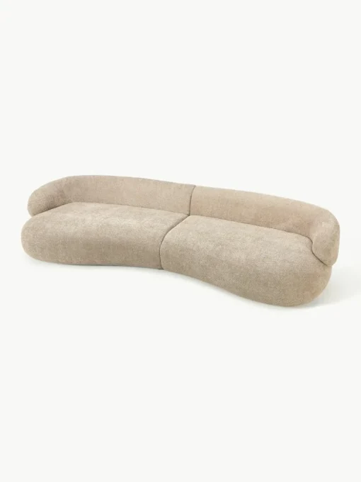 Bank Alba (4-zits) uit teddy-bouclé