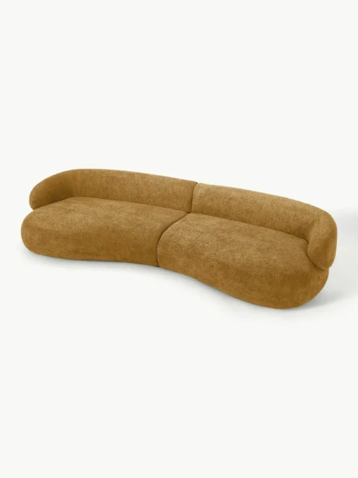 Bank Alba (4-zits) uit teddy-bouclé